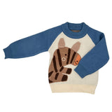Knitted Zebra Jersey Sweater