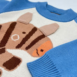 Knitted Zebra Jersey Sweater