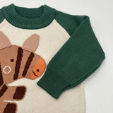 Knitted Zebra Jersey Sweater