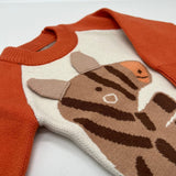 Knitted Zebra Jersey Sweater