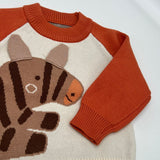 Knitted Zebra Jersey Sweater
