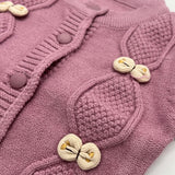Girls Mauve Knitted Sweater with Bows