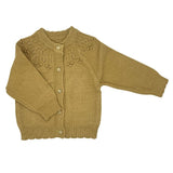 Girls Knitted Button Down Sweater with Dots