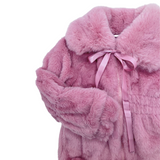 Dusty Rose Faux Fur Jacket