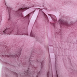 Dusty Rose Faux Fur Jacket