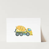 Blue & Yellow Vehicle Art Prints