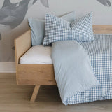 Blue Check Washed Cotton Duvet