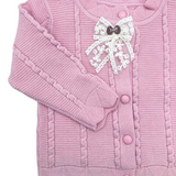 Knitted Vintage Sweater With Bow