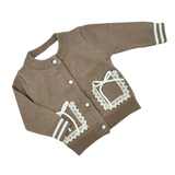 Knitted Vintage Bows and Lace Sweater