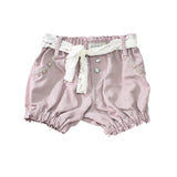 Meerkat Denim Spandex Girls Embroidered Shorts