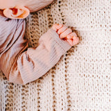 Boki Organic Oatmeal Rib Zipsuit with Footies & Mittens