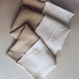 Koosh-Uhn Waffle & Muslin Duvet Cover Set