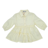 Girls Long Sleeve Button Down Dress