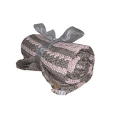 Grey and Pink Crocheted Blanket