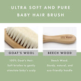 Little Weasel Beech Baby Hairbrush