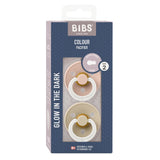BIBS 2-Pack Colour Glow Pacifiers