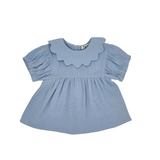 Girls Scallop Collar Blouse