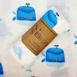 Blue Whale Bamboo Swaddle