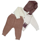 Knitted Set-Hoody Sweater With Swaet Pants