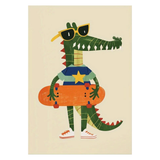 Skateboard Crocodile Wall Art