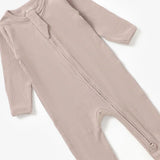 Boki Organic Oatmeal Rib Zipsuit with Footies & Mittens
