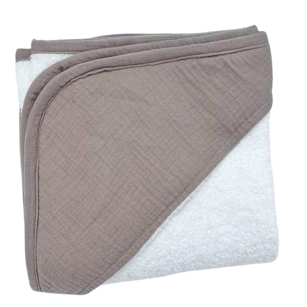 Little Hummingbird Coloured Piping Hooded Cotton Towel