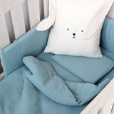 Duck Egg Muslin Cot Duvet
