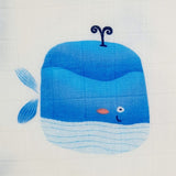 Blue Whale Bamboo Swaddle