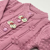 Girls Floral Bow Knitted Sweater