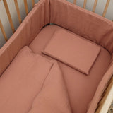 Dusty Rose Muslin Cot Fitted Sheet