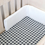 White Muslin Cot Bumper Cover