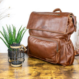 JJ's Leather Large Leather Nappy Bag