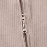 Boki Organic Oatmeal Rib Zipsuit with Footies & Mittens