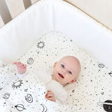 White Muslin Cot Bumper Cover