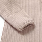 Boki Organic Oatmeal Rib Zipsuit with Footies & Mittens