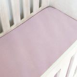 Dusty Pink Muslin Cot Fitted Sheet