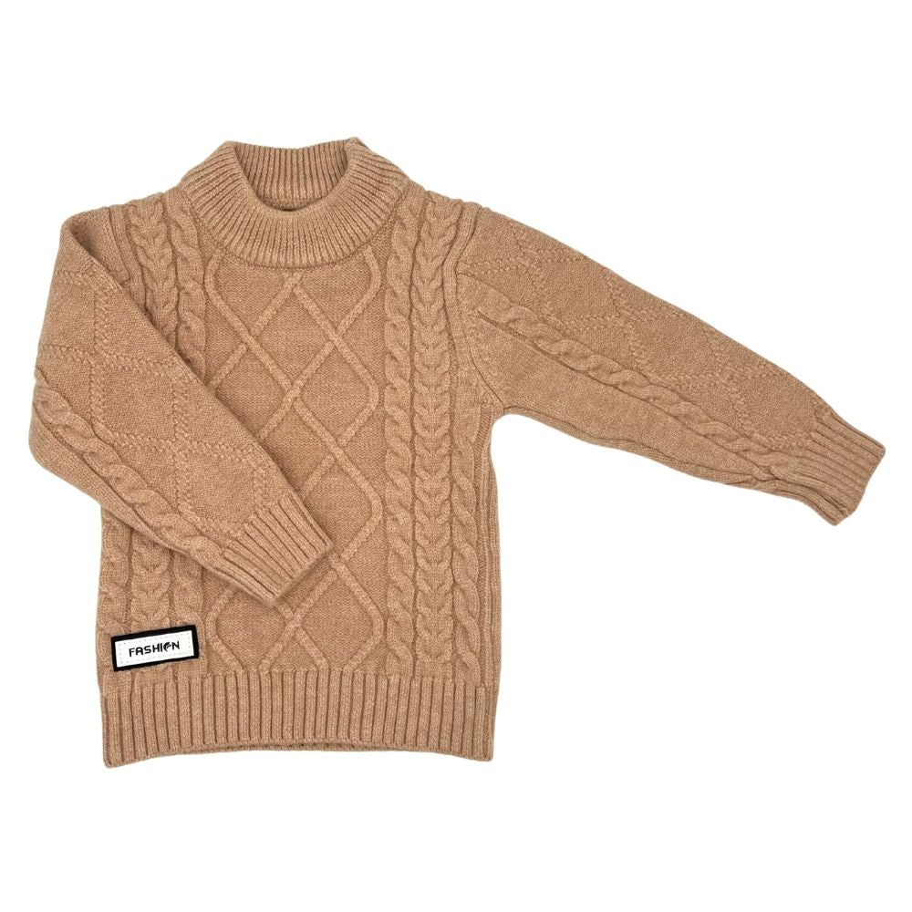 Knitted Mock Neck Sweater