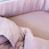 Dusty Pink Muslin Cot Fitted Sheet