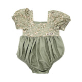Just Chillin' Mint Floral Romper
