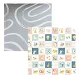 Tayla Jean Grey Brush Strokes & Alphabet Play Mat