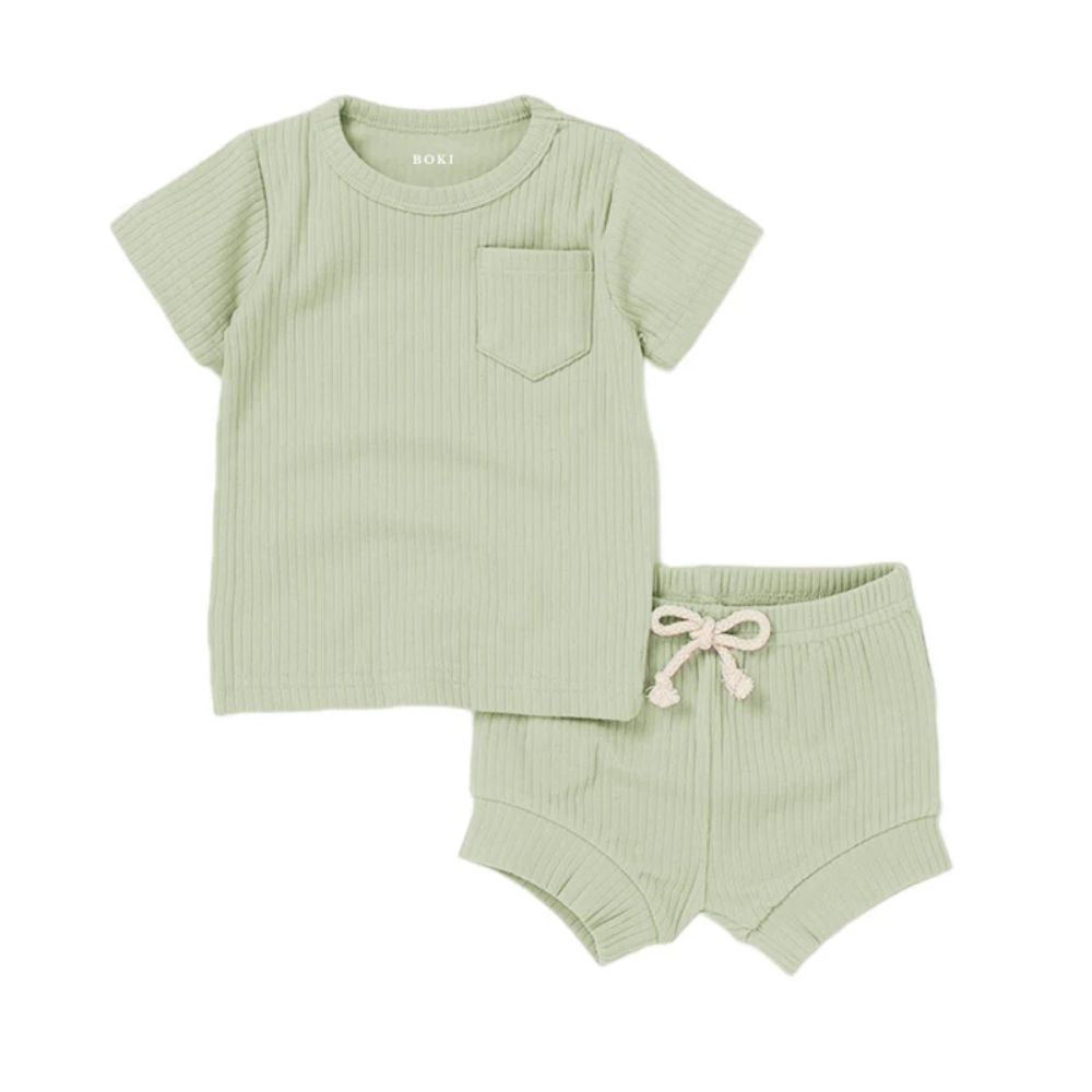Boki 2-Piece Organic Rib Pyjamas Set