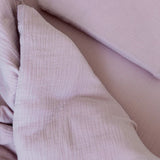 Dusty Pink Muslin Cot Duvet