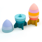 Silicone Stackable Rocket Toy