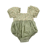 Just Chillin' Mint Floral Romper