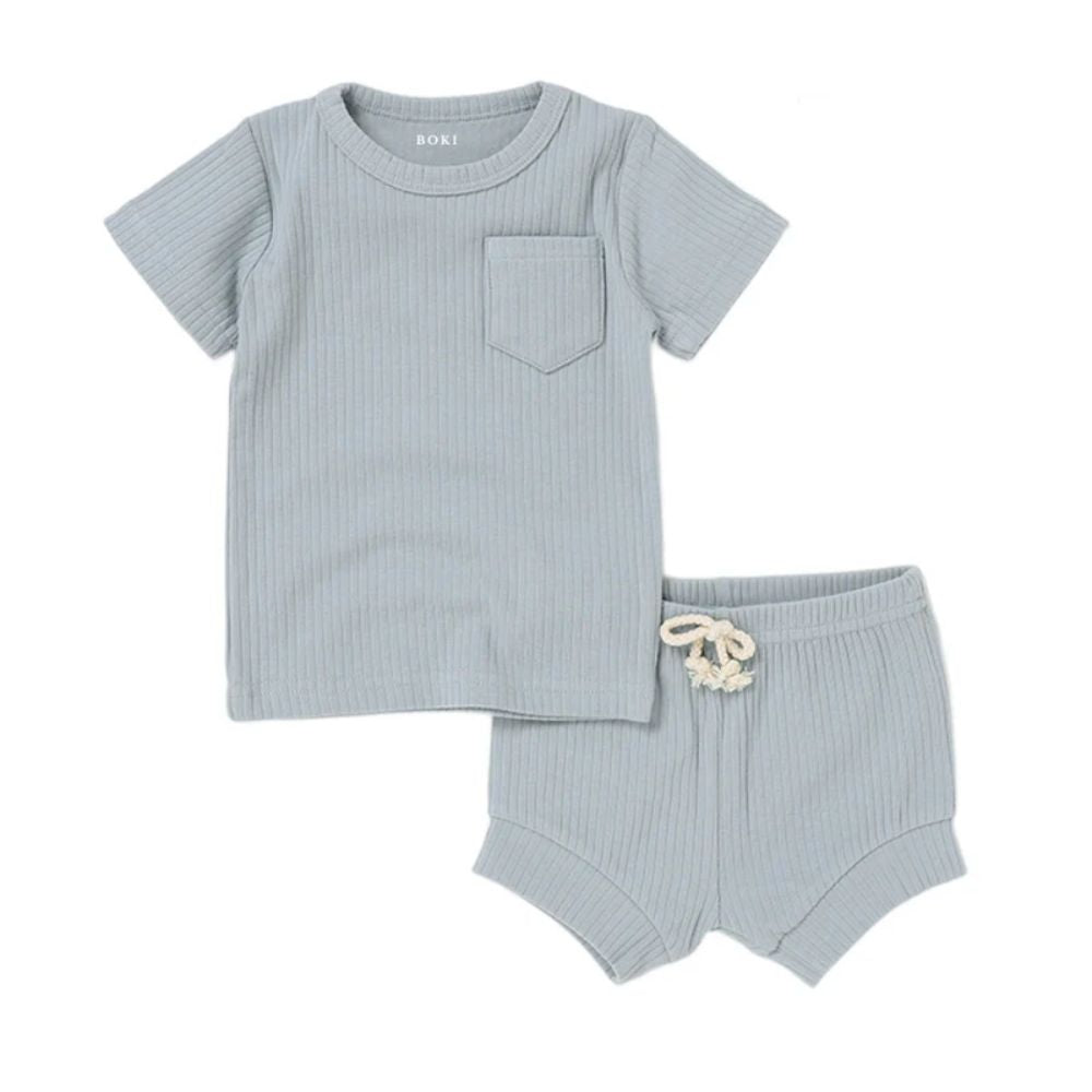 Boki 2-Piece Organic Rib Pyjamas Set