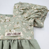 Just Chillin' Mint Floral Romper