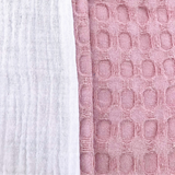 Koosh-Uhn Waffle & Muslin Duvet Cover Set