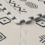 Tayla Jean Tribal Pattern in Cream White Tile Play Mat