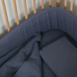 Airforce Blue Muslin Cot Duvet