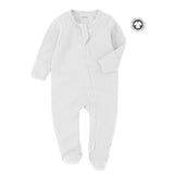 Boki Organic Ivory Rib Zipsuit with Footies & Mittens